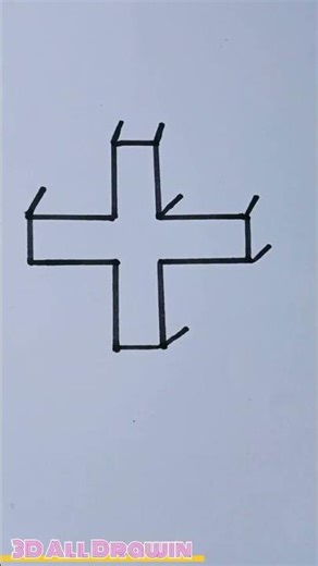 How to draw 3d plus #shorts #easydrawing #3ddrawing