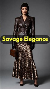 Savage Elegance: Leather & Silk Studio Fashion Lookbook