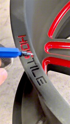 These Hostile wheels were powder coated for a customer in Maryland. OEM Black and PPG Ruby Red from Columbia Coatings, LLC #powdercoating #wheels #columbiacoatings | Steve Nelson Jr.