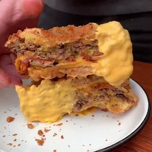 We deep-fried an entire double cheeseburger. Who wants one? | Easey's