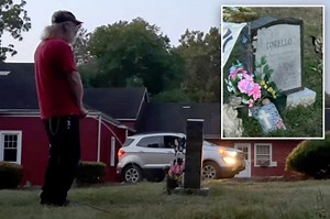 Man caught urinating on ex's grave