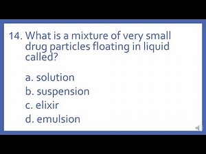 PTCB PTCE Practice Test Question 14 - Drug Dosage Forms (Pharmacy Technician CPhT Test Prep)