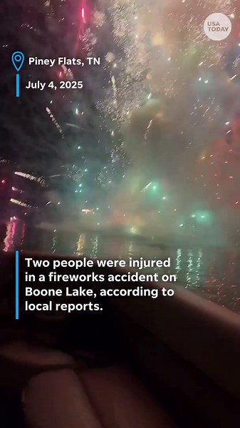 Dramatic video shows fireworks appearing to explode on barge