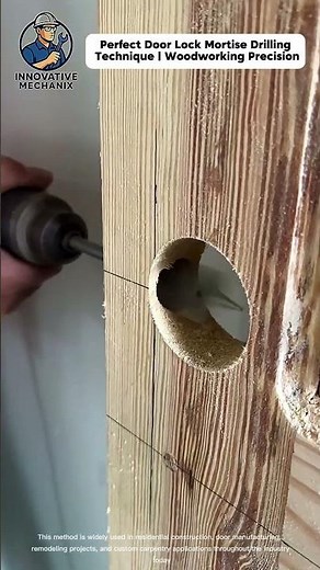 Perfect Door Lock Mortise Drilling Technique | Woodworking Precision