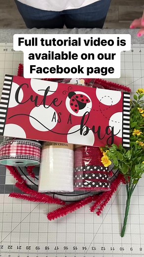 Watch us making a ladybug wreath using our wreath kit | BBCrafts