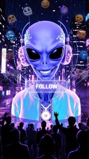 Cosmic Roast: Follow or Lose WiFi #AlienRoast #Neon #Autotune #FollowMe