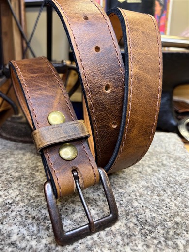 Bourbon Leather Belt, American Bison Mens Dress Belt, Amish Handmade Full Grain Leather 1.5" Made in the USA, Removable Buckle - Etsy Australia