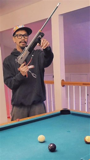 Blaster and Billiards 🤣 #Blaster #Billiards #Toys #Fun #ThingsToDo #Nerf #Mod