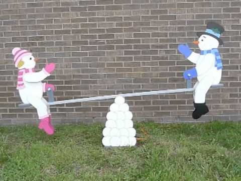 Teetering Snowcouple Woodcraft Plan - By The Winfield Collection