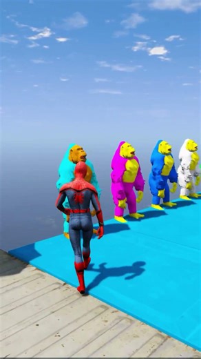 GTA 5 Crazy Ragdolls RED SPIDERMAN VS YELLOW MINION VS RED MINION Physics