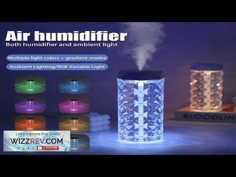 Portable Air Humidifier Essential Oil Aroma Diffuser Desktop Home Crystal Colorful RGB