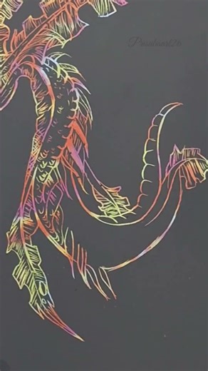 Scratch 🎨art #Dragon🐉 drawing in Scratch book #yt shorts
