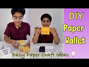 Make A Real Wallet With Paper 💡DIY Magic ✨ 💯 % Working