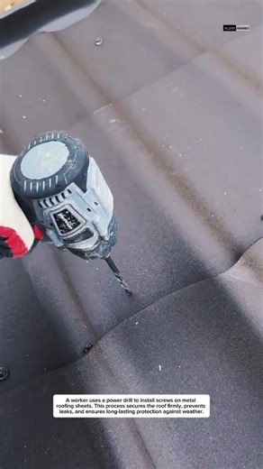 Satisfying Roof Installation | Perfect Metal Roofing Screw Process