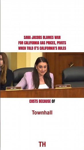 🚨 PIVOT: Sara Jacobs Blames the War for California Gas Prices, Then Changes the Subject