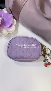 Double zipper round coin purse wallet in purple!💜✨ | link in comment section!🛒 | Tina Recos
