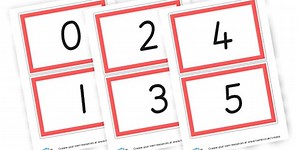 Large Number Cards 0-20