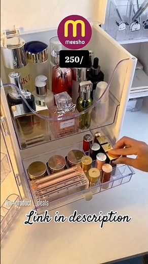 "Makeup Storage Box Only ₹250 on Meesho! 💄🧴 #mustbuy"