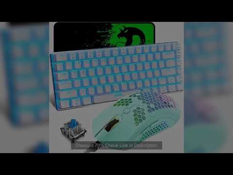 ZIYOU LANG Wired Gaming Keyboard and Mouse Combo,Blue LED Backlit Mechanical Keyboard