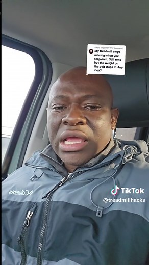 Replying to @jenks919 If your treadmill belt stops when stepped on it ...