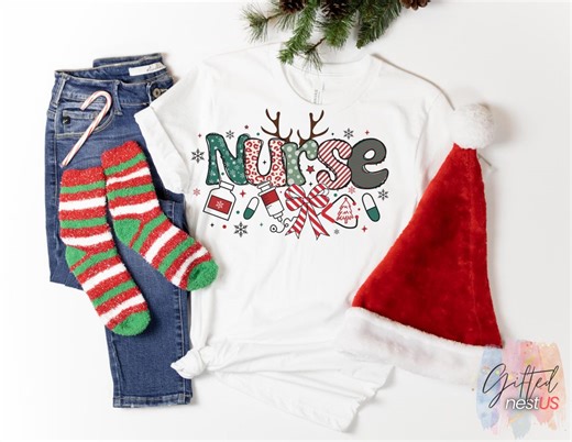 Nurse T-shirts, Nurse Shirt Gift, Cute Nurse Tee,nurse Shirt, Nurse Shirt Women, Nurse Gift Shirt,nurse Christmas Shirt, Nurse Tees, - Etsy