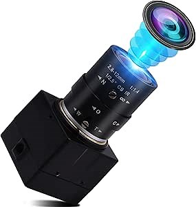 1080P USB Camera 2.8-12mm 4X Optical Manual Zoom Lens, 2MP USB Camera with CMOS OV2710 Sensor,High Frame Rate Streaming Teaching USB Webcam Plug and Play for OpenCV Window/Linux/Raspberry Pi