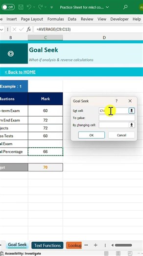 Master Goal Seek in seconds 📊 Excel powerful trick #goalseek #exceltips #exceltricks #excel