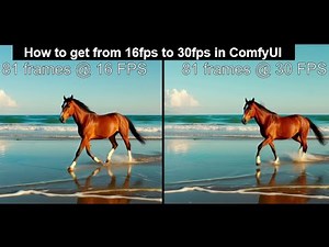 How to increase frame rate 16FPS to 30FPS in ComfyUI with ComfyUI-Frame-Interpolation node. Easy !