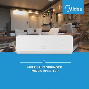 Cada cantinho do seu espaço climatizado! É assim que funciona o Multisplit Springer Midea Inverter. São até 5 ambientes utilizando apenas uma única unidade externa. E a tecnologia inverter reduz o consumo de energia e aumenta a vida útil do aparelho. A solução de climatização perfeita! Saiba mais: https://tinyurl.com/2p8j4y9c #Multisplit #arcondicionado #MideadoBrasil #Midea | Midea