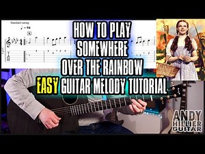 How to play Somewhere Over the Rainbow Guitar Tutorial (EASY)