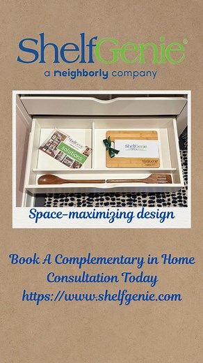 Wish your drawers could do more?  With ShelfGenie’s space-maximizing drawer solutions, you’ll gain easier access, better organization, and more room than you ever thought possible. Schedule your free design consultation today  www.shelfgenie.com #ShelfGenie #HomeUpgrade #OrganizationMadeEasy #StorageSolutions | ShelfGenie of Indiana | Facebook