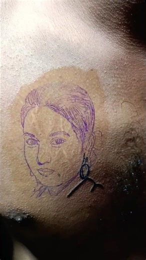 Face tattoo design Process