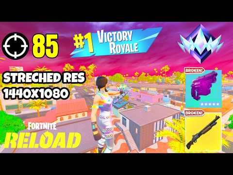 85 Elimination "RANKED RELOAD” Gameplay *STRECHED RES* (Fortnite Chapter 7 Keyboard & Mouse)