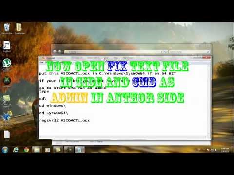 how to fix MSCOMCTL.OCX prblem