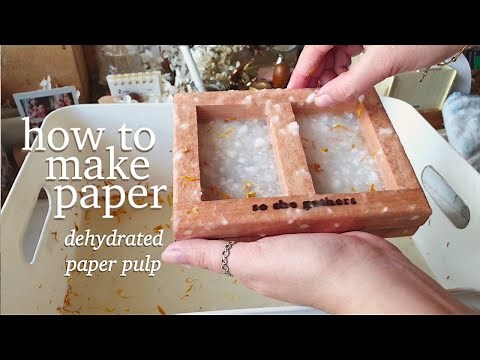making paper from 100% pure pulp • pure vs. recycled pulp [papermaking tutorial]