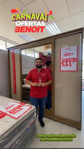 Benoit Triunfo on Instagram: "🎉🔥 CARNAVAL DE OFERTAS BENOIT TRIUNFO! 🔥🎉 Olha essa oportunidade pra renovar o quarto! Roupeiro Kappesberg 4 portas + 4 gavetas com espelho — espaço, beleza e qualidade! De R$ 4.199,00 👉 Por somente R$ 2.899,00 à vista ou 25x de R$ 199,90 no crediário ✅ E ainda dá pra negociar o primeiro pagamento para MAIO/26! Quem pesquisa… compra na Benoit! 🛒✨ CONSULTE NOSSOS VENDEDORES: 📞 VENDEDORA SUZI: (51) 9.9191-6439 📞 VENDEDORA JULIANA (51) 9.9254-4856 📞 GERENTE MA
