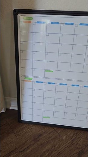 4 Month Magnetic Dry Erase Calendar Whiteboard for Wall