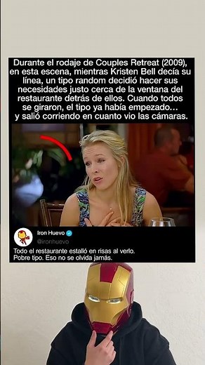 Durante el rodaje de Couples Retreat (2009), Kristen Bell vio algo en la ventana