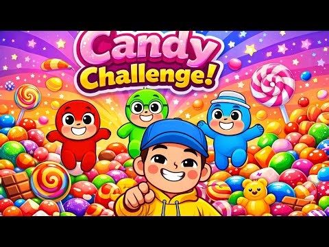 Candy Challenge 🍭 | Kids Fun Candy Challenge with New Cartoon Friends 😍 | Viral Kids Challenge