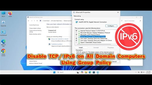 How to Disable TCP/IPv6 on All Domain Computers Using Group Policy On Windows Server 2025 | Mahmoud Enan