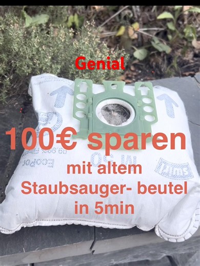 100€ sparen Mit altem Staubsaugerbeutel in 5min #tüftler #staubsauger #müll #wiederverwenden