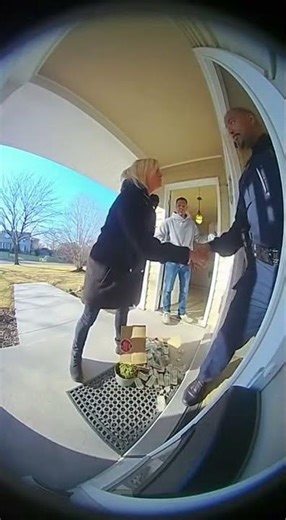 Instant Karma: Cop Stops Karen Destroying Charity Box 👮‍♂️🛑#DoorbellCam #Karen #Karma #Viral