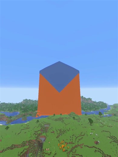 Insanely massive lava pyramid above end country in Minecraft #minecraft #super
