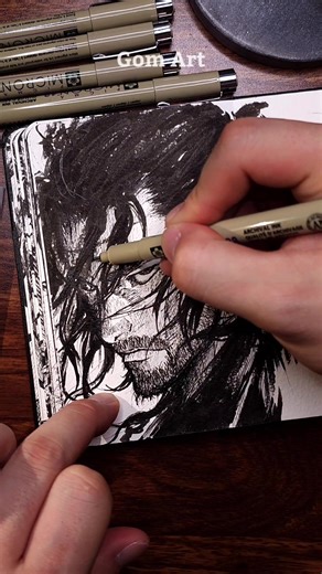 Drawing Musashi Miyamoto: Gom Art Relay #49