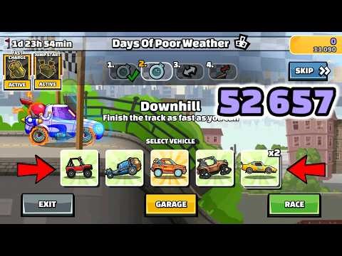 Hill Climb Racing 2 - 52657 points in DAYS OF POOR WEATHER Team Event