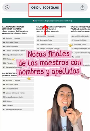 Os dejo por aquí el enlace: https://ceipluiscosta.es/indexopo.php #maestros #oposición #Murcia #notas