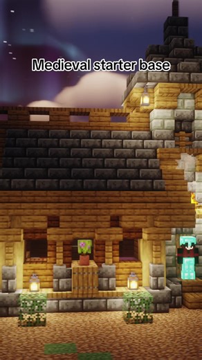 Medieval starter base on Petal SMP‼️#minecraft #builds #minecraftserver #petalsmp