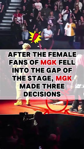 Less than 24 hours after MGK’s female fan fell into the gap in the stage, MGK made three shocking decisions that earned everyone’s respect.#mgk #machinegunkelly #fyp #foryoupage #celebrity