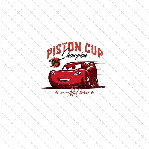 Diseño retro de la Copa Pistón de Rayo McQueen (archivo digital) - Etsy España