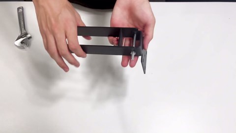 Heavy-Duty Chain Link Double Gate Latch for 1-3/8" Gate Frames, Secure Arm Design with Padlock Holes for Ranch & Yard Fences (Black)